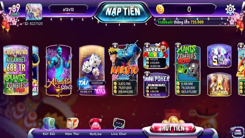 Nổ hũ 789 - Sân chơi bao đã đời cho bet thủ trải nghiệm