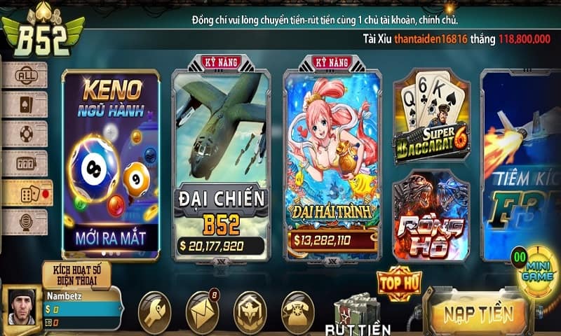 B52 game bài đổi thưởng hấp dẫn dành cho bạn